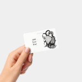 Witte Wolf met stamkunst van Raven Badge (Handheld)