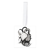 Witte Wolf met stamkunst van Raven Decoratie (Voorkant)
