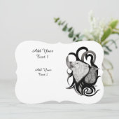 Witte Wolf met stamkunst van Raven Kaart (Staand voorkant)