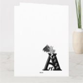 Witte Wolf met stamkunst van Raven Kaart (Achterkant)