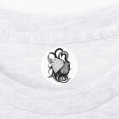 Witte Wolf met stamkunst van Raven Labels (Aangebracht)