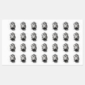 Witte Wolf met stamkunst van Raven Labels (Vel)