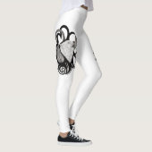 Witte Wolf met stamkunst van Raven Leggings (Rechts)