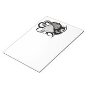 Witte Wolf met stamkunst van Raven Notitieblok (Schuin)