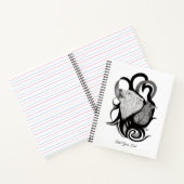 Witte Wolf met stamkunst van Raven Notitieboek (Binnen)