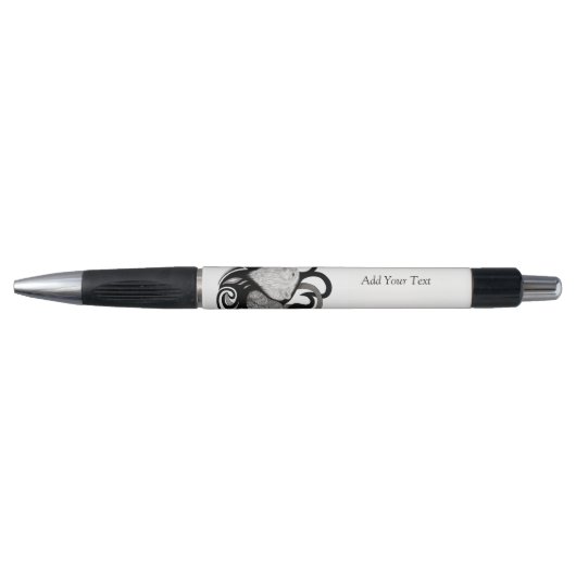 Witte Wolf met stamkunst van Raven Pen (Voorkant)