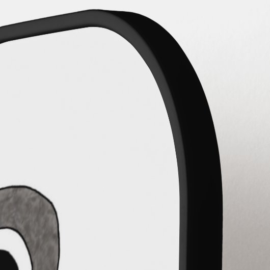 Witte Wolf met stamkunst van Raven Pickleball Paddle (Links Detail)