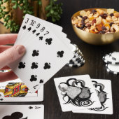 Witte Wolf met stamkunst van Raven Pokerkaarten (Insitu)