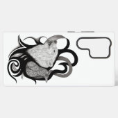 Witte Wolf met stamkunst van Raven Samsung Galaxy Hoesje (Achterkant horizontaal)