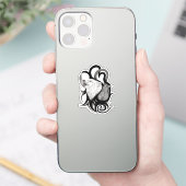 Witte Wolf met stamkunst van Raven Sticker (Telefoon)