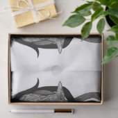 Witte Wolf met stamkunst van Raven Tissuepapier (Geschenk)