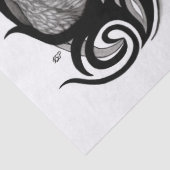 Witte Wolf met stamkunst van Raven Tissuepapier (Detail)