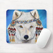 Witte Wolf Muismat (Met muis)