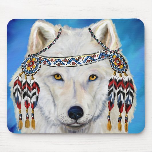Witte Wolf Muismat (Voorkant)