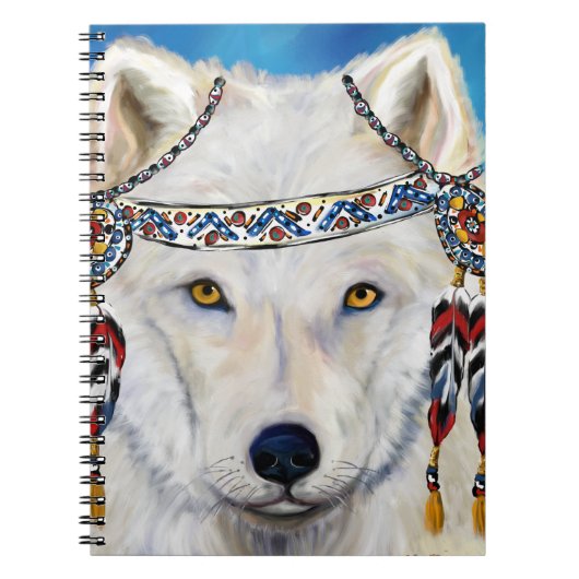 Witte Wolf Notitieboek (Voorkant)