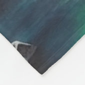 Witte wolf onder het noorderlicht fleece deken (Hoek)