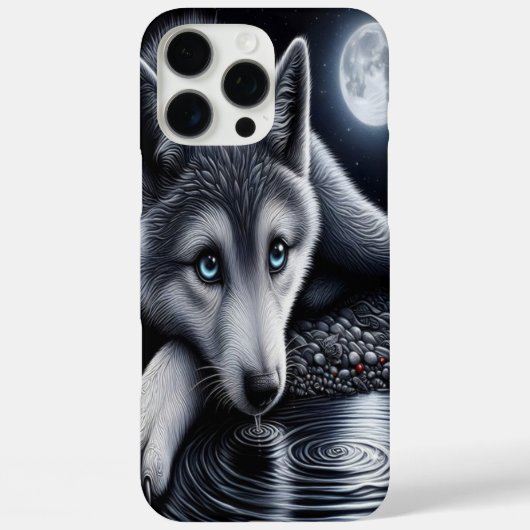 Witte Wolf Onder Maneschijn Case-Mate iPhone Case (Achterkant)