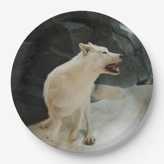 Witte Wolf Papieren Bordje (Voorkant)