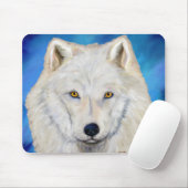 Witte Wolf Portret Muismat (Met muis)