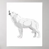 witte wolf poster (Voorkant)
