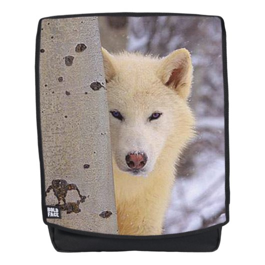 Witte Wolf Rugtassen (Voorkant)