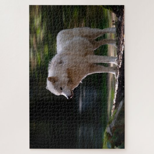 Witte Wolf Super Difficult Wildlife Legpuzzel (Verticaal)