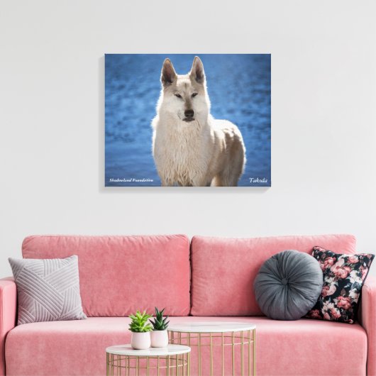 Witte Wolf verpakt Canvas (Insitu (Woonkamer))