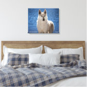 Witte Wolf verpakt Canvas Afdruk (Insitu (Slaapkamer))