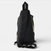 Witte wolf vintage boho bos boslandschap sling bag (Achterkant)