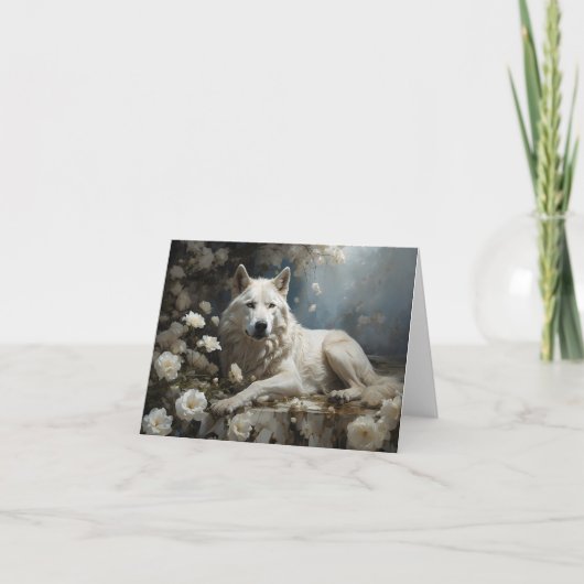 Witte Wolf voor jou Bedankkaart (Voorkant)
