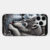 Witte Wolf's Rustige Weerspiegeling iPhone Hoesje (Achterkant horizontaal)