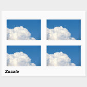 Witte wolk 9 rechthoekige sticker (Vel)