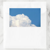 Witte wolk 9 rechthoekige sticker (Tas)