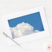 Witte wolk 9 rechthoekige sticker (Envelop)