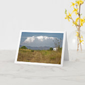 Witte wolk boven berg kaart (Gele Bloem)