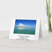 Witte wolk boven een stille oceaan kaart (Achterkant)