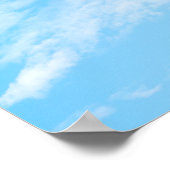 Witte wolk op blauwe achtergrond poster (Hoek)