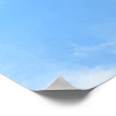 Witte wolk op blauwe achtergrond poster (Hoek)