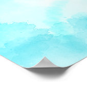 Witte wolk op blauwe achtergrond poster (Hoek)