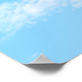 Witte wolk op blauwe achtergrond poster (Hoek)