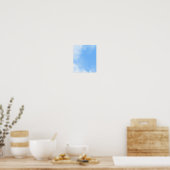 Witte wolk op blauwe achtergrond poster (Keuken)