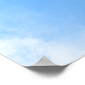 Witte wolk op blauwe achtergrond poster (Hoek)