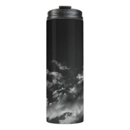 Witte wolk, zwarte hemel thermosbeker