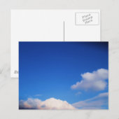 Witte wolken en blauwe hemel briefkaart (Voorkant / Achterkant)
