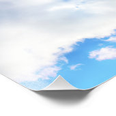 Witte wolken en blauwe lucht foto afdruk (Hoek)
