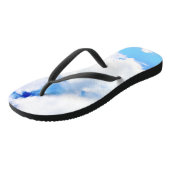 Witte wolken en blauwe lucht teenslippers (Schuin)