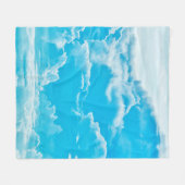witte wolken en heldere blauwe achtergrond voor de fleece deken (Voorkant (Horizontaal))