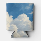 Witte wolken en heldere blauwe lucht blikjeskoeler (Voorkant)