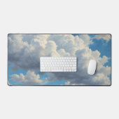 Witte wolken en heldere blauwe lucht bureaumat (Keyboard & Muis)
