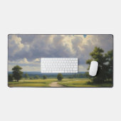 Witte wolken en heldere blauwe lucht bureaumat (Keyboard & Muis)